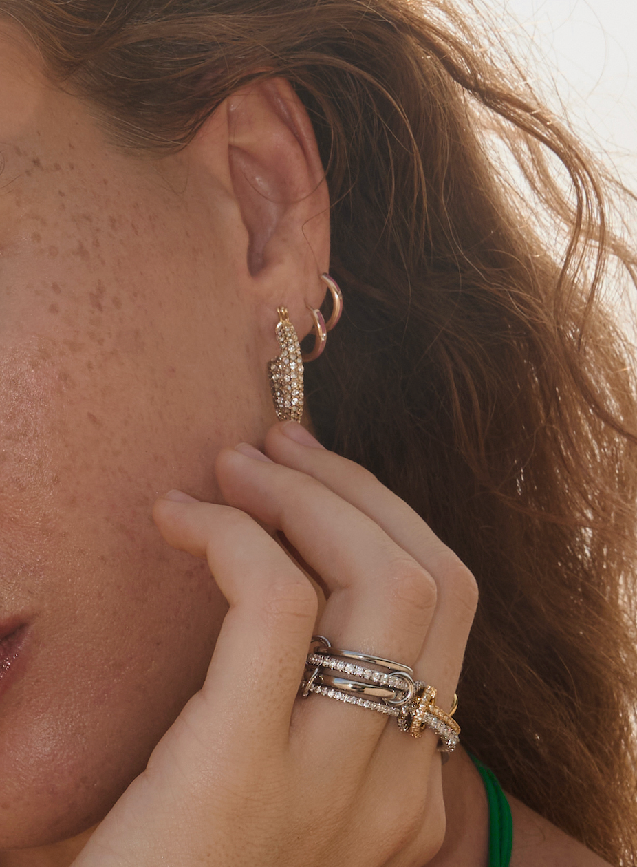 Gia · Gold Pavé Hoops