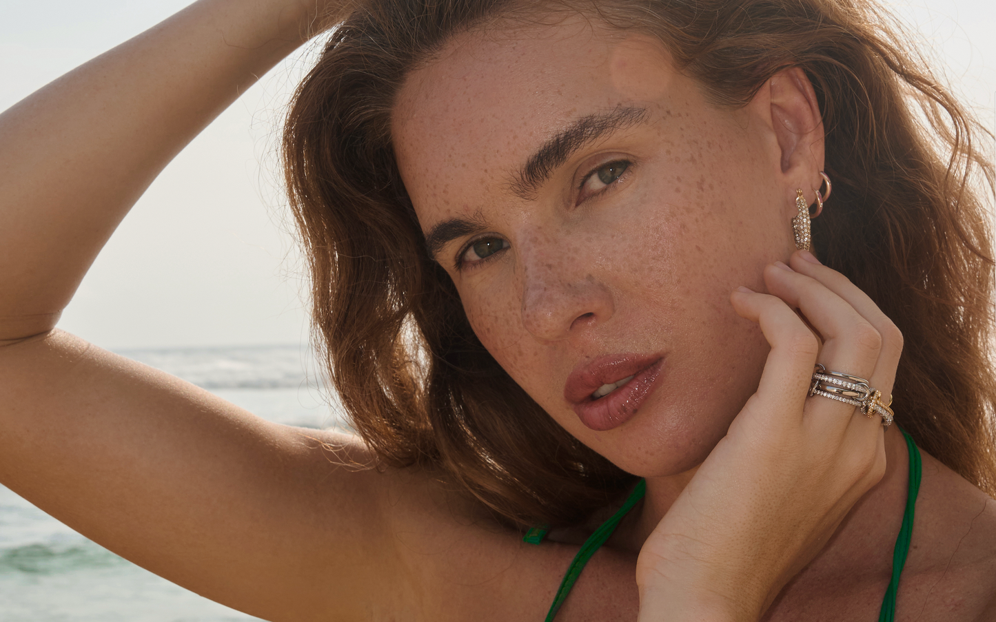 Gia · Gold Pavé Hoops