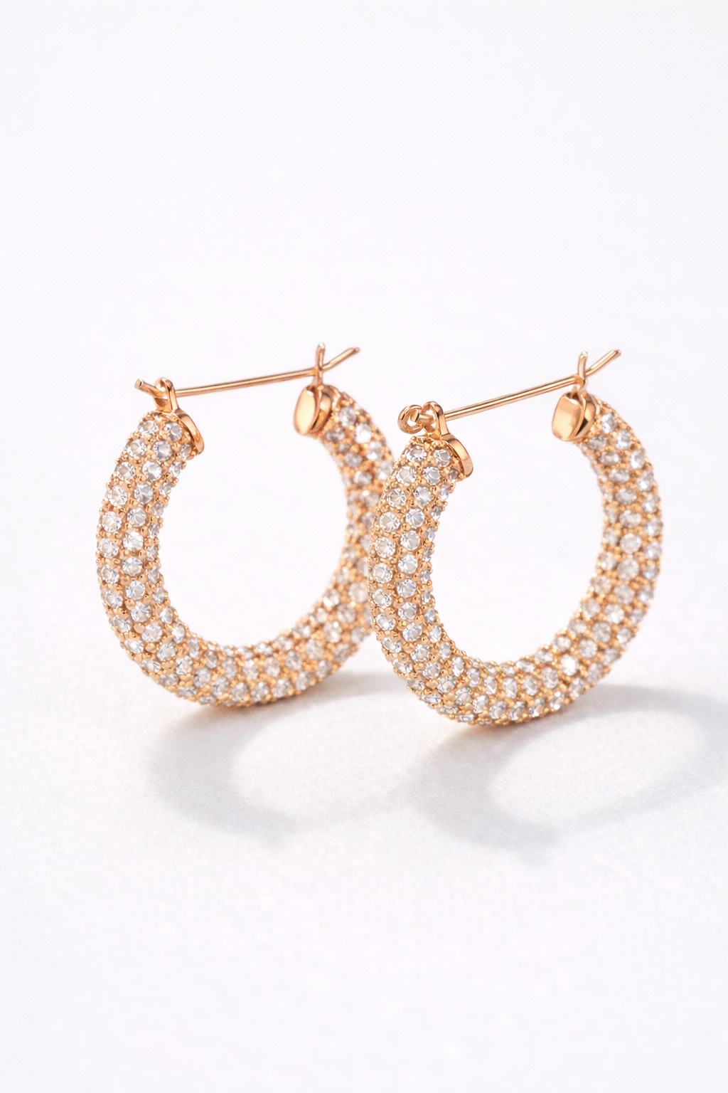 Gia · Gold Pavé Hoops