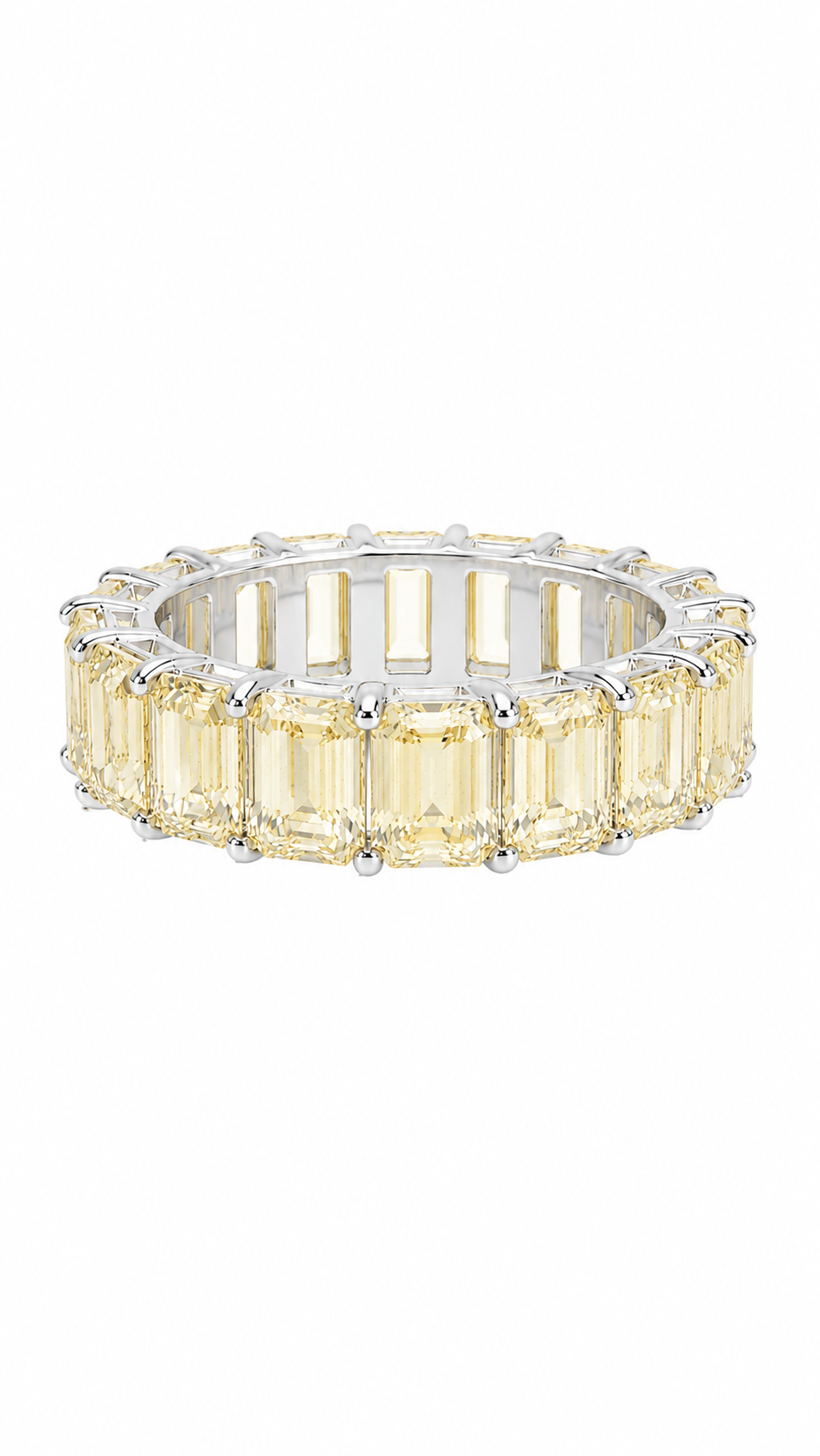 Princess Eternity Band · 925 Silver & Canary Zircons