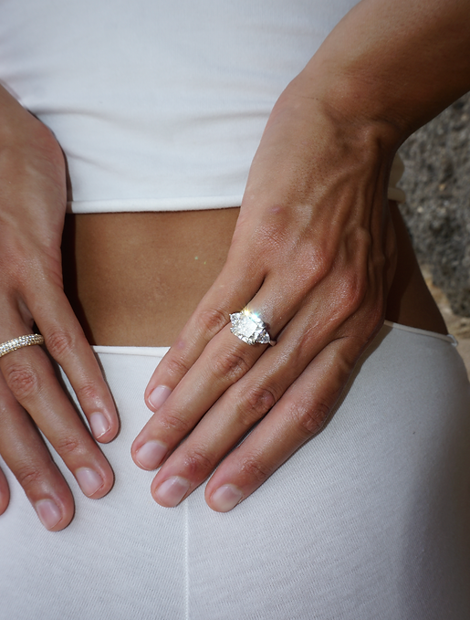 Trophy Wife · Diamond Cut Moissanite Ring