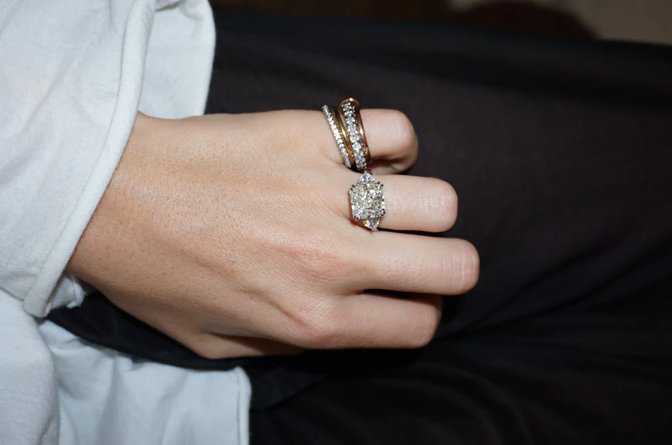 Trophy Wife · Diamond Cut Moissanite Ring