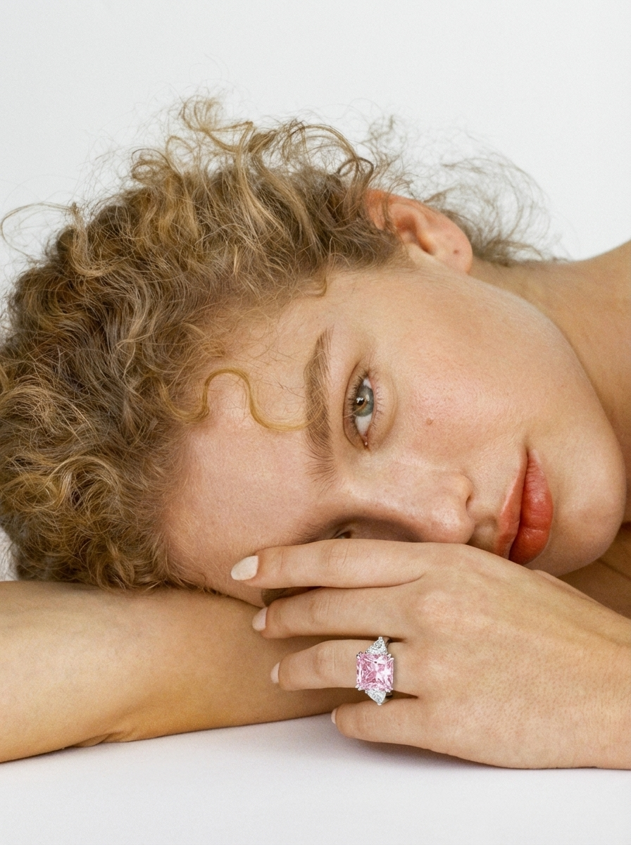 Trophy Wife · Pink Moissanite Ring