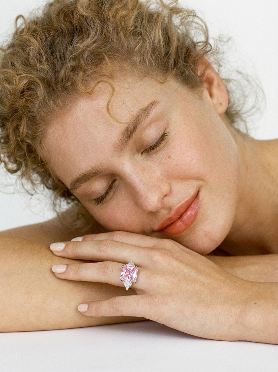 Trophy Wife · Pink Moissanite Ring