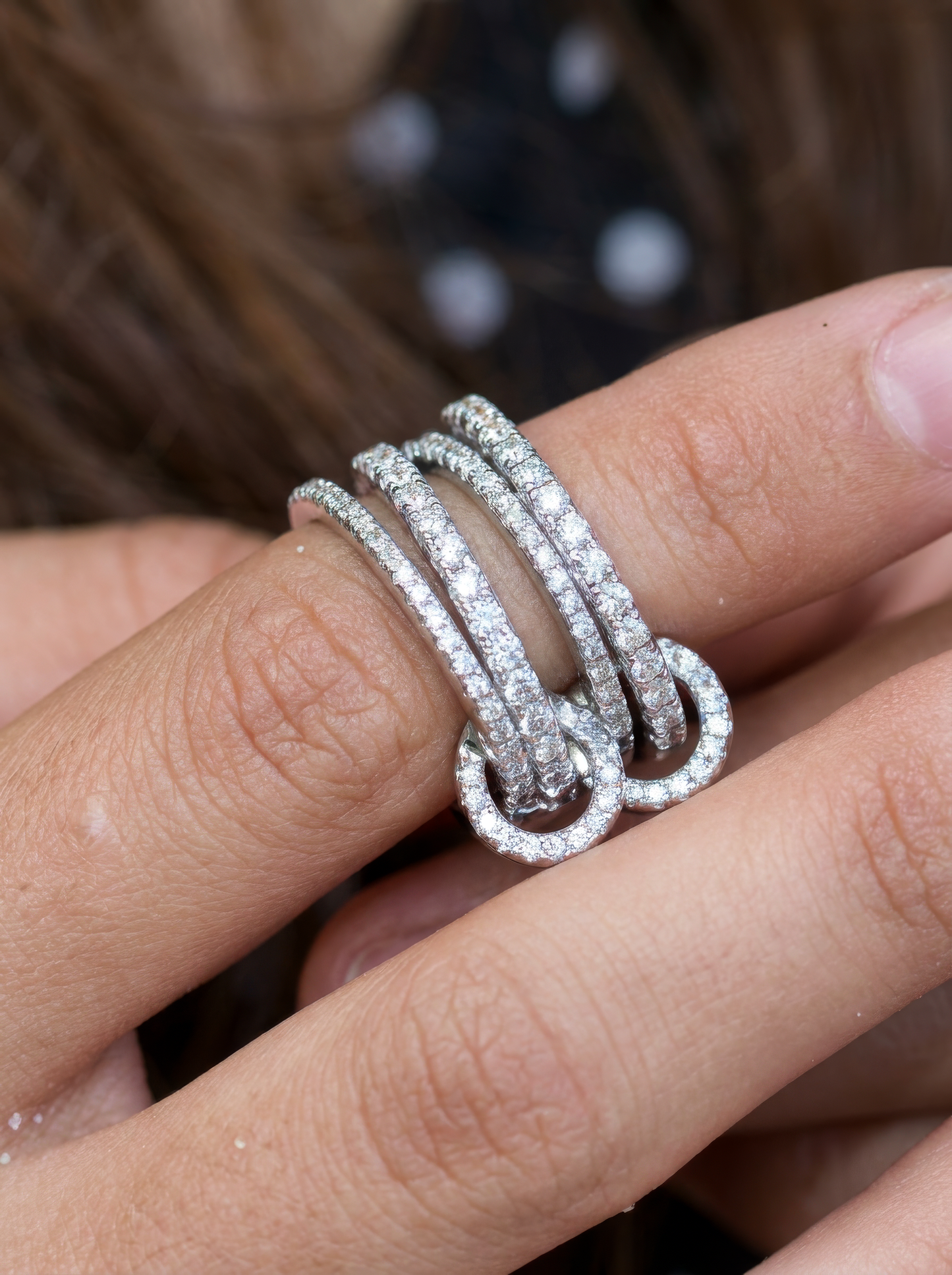 Serpent · Full Diamond Pave Ring Set