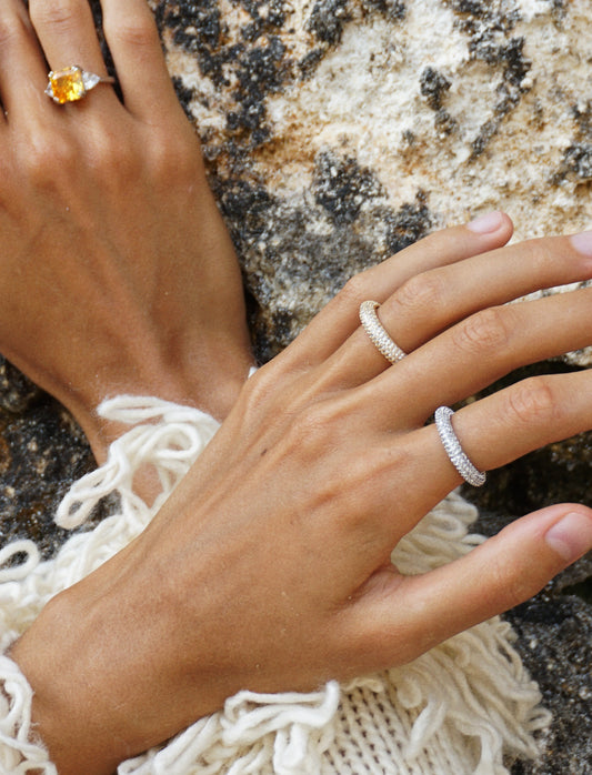 Gia Paved Ring Gold